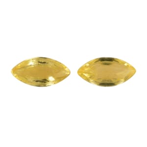 Yellow Sapphire Set of 2 (Mrq 5x2.5 mm) 0.30 ctw