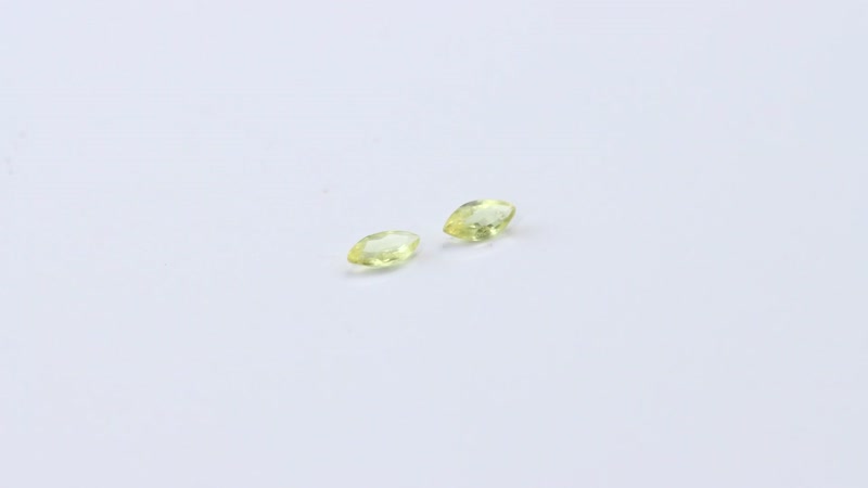 Yellow Sapphire Set of 2 (Mrq 5x2.5 mm) 0.30 ctw