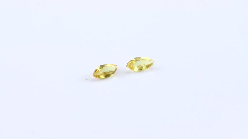 Yellow Sapphire Set of 2 (Mrq 6x3 mm) 0.45 ctw