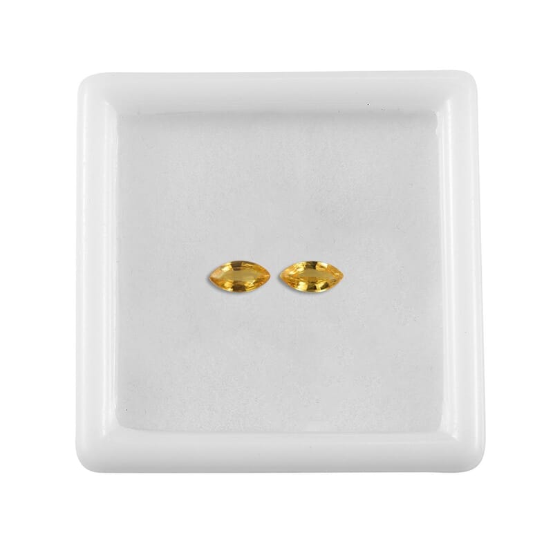 Yellow Sapphire Set of 2 (Mrq 6x3 mm) 0.45 ctw