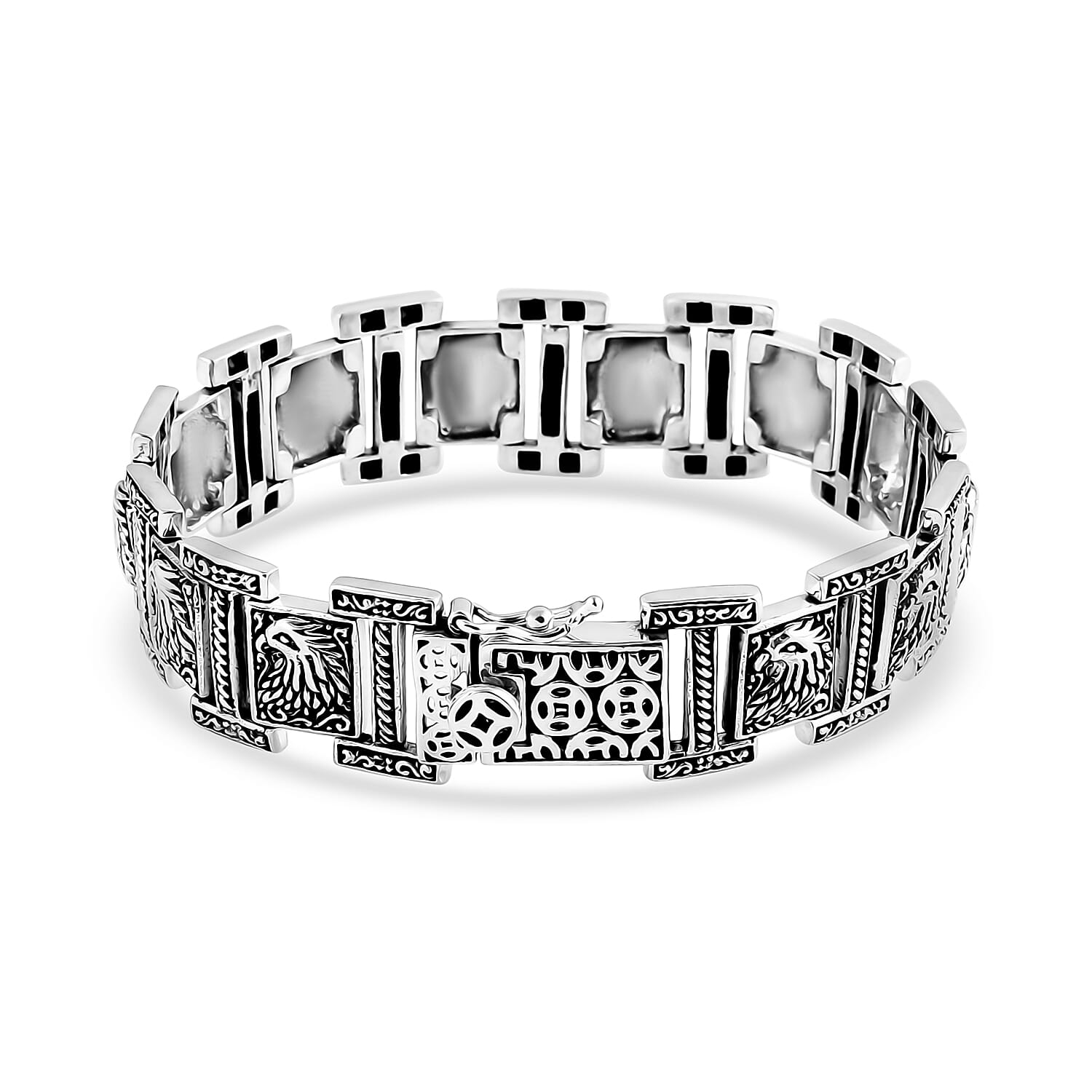 Bali Legacy Eagle Bracelet in Sterling Silver (8.00 In) 39.75 Grams
