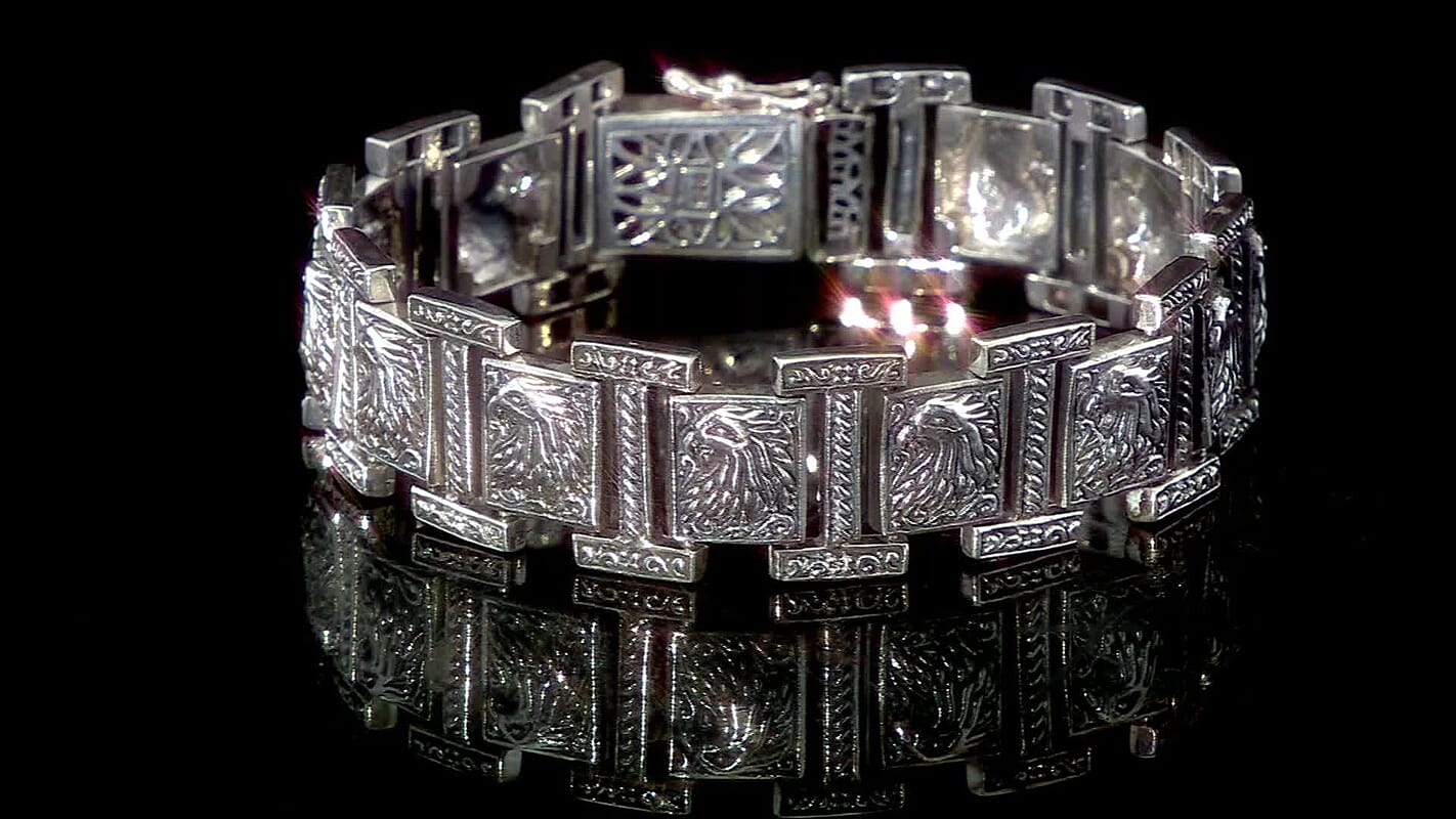 Bali Legacy Sterling Silver Eagle Bracelet (8.00 In) (40.3 g)