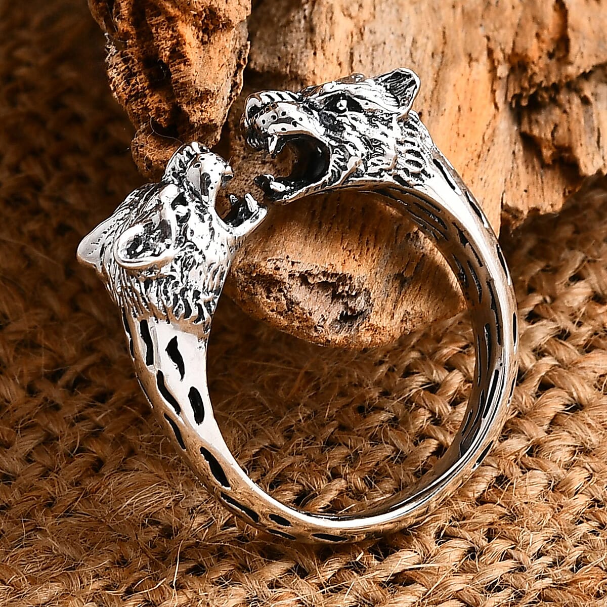 Bali Legacy Sterling Silver Lion Ring (Size 10.0) 6.46 Grams image number 1