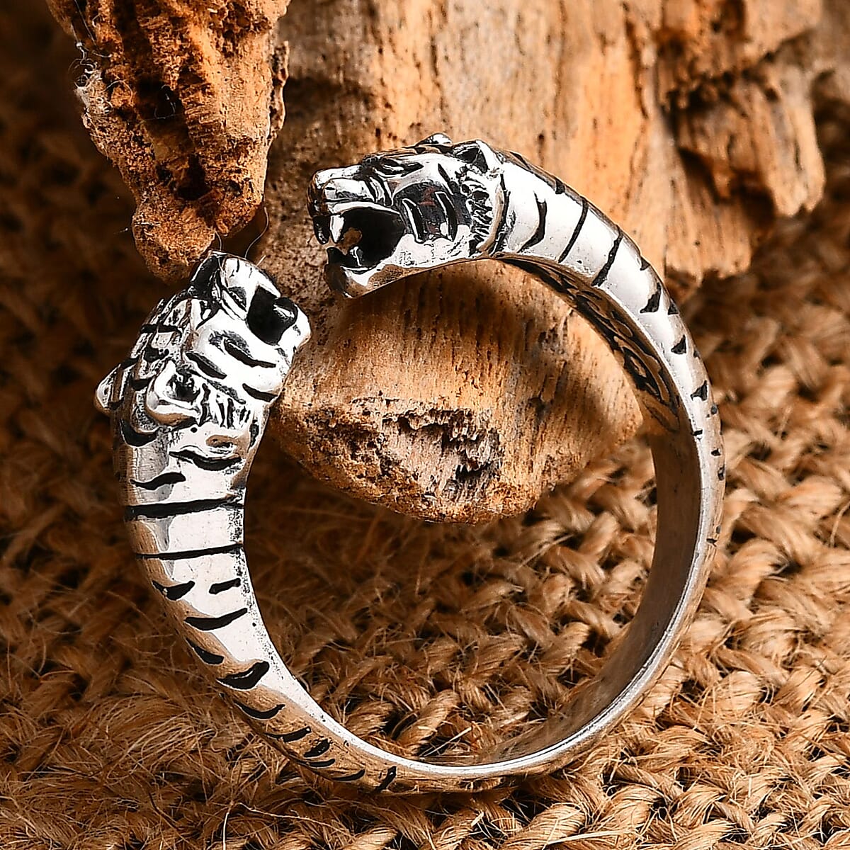 Bali Legacy Sterling Silver Panther Ring (Size 7.0) 6.50 Grams image number 1