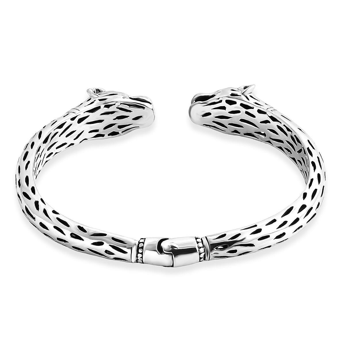 Bali Legacy Sterling Silver Cuff Bangle Bracelet (7.25 In) 31.59 Grams image number 4