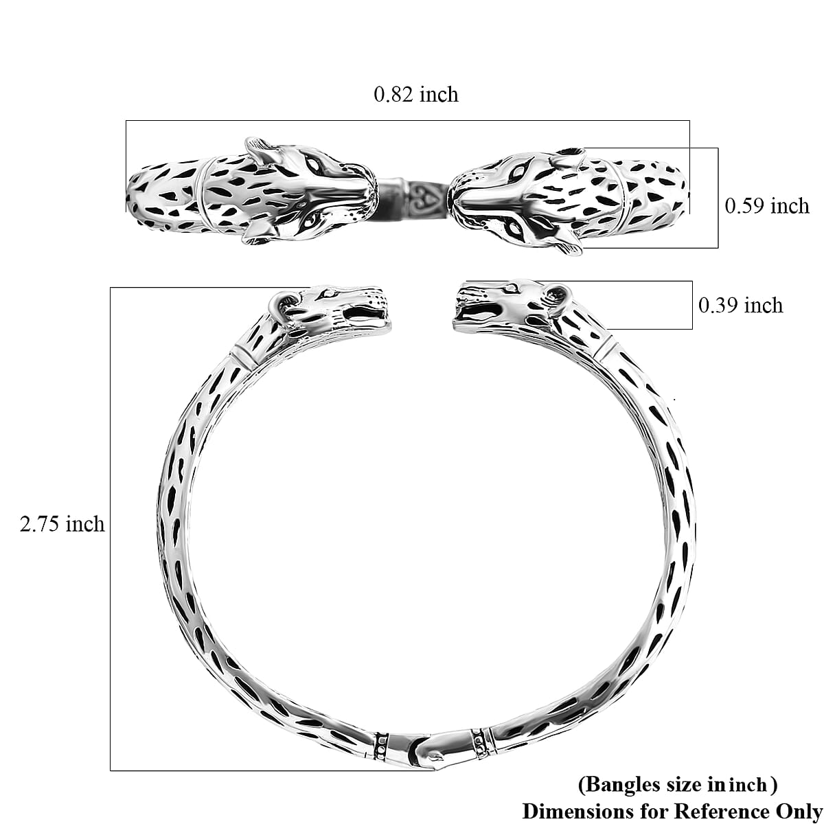 Bali Legacy Sterling Silver Cuff Bangle Bracelet (7.25 In) 31.59 Grams image number 5