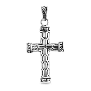 Bali Legacy Cross Pendant without Chain in Sterling Silver 5.65 Grams