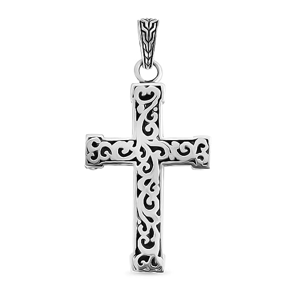 Bali Legacy Cross Pendant without Chain in Sterling Silver 5.65 Grams