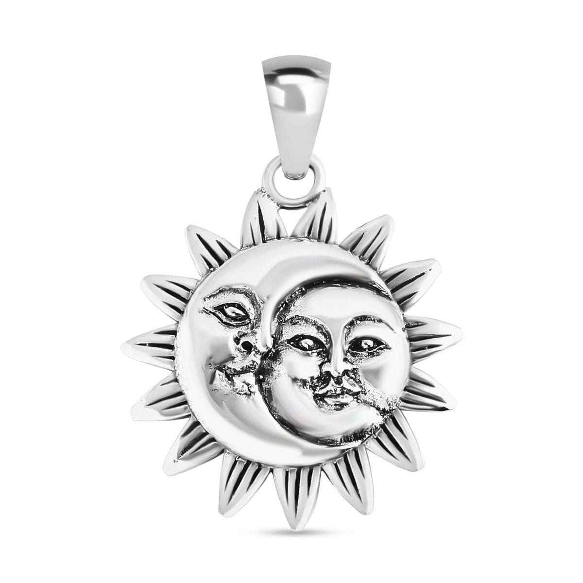 Bali Legacy Sun and Moon Pendant without Chain in Sterling Silver 4.75 Grams image number 0