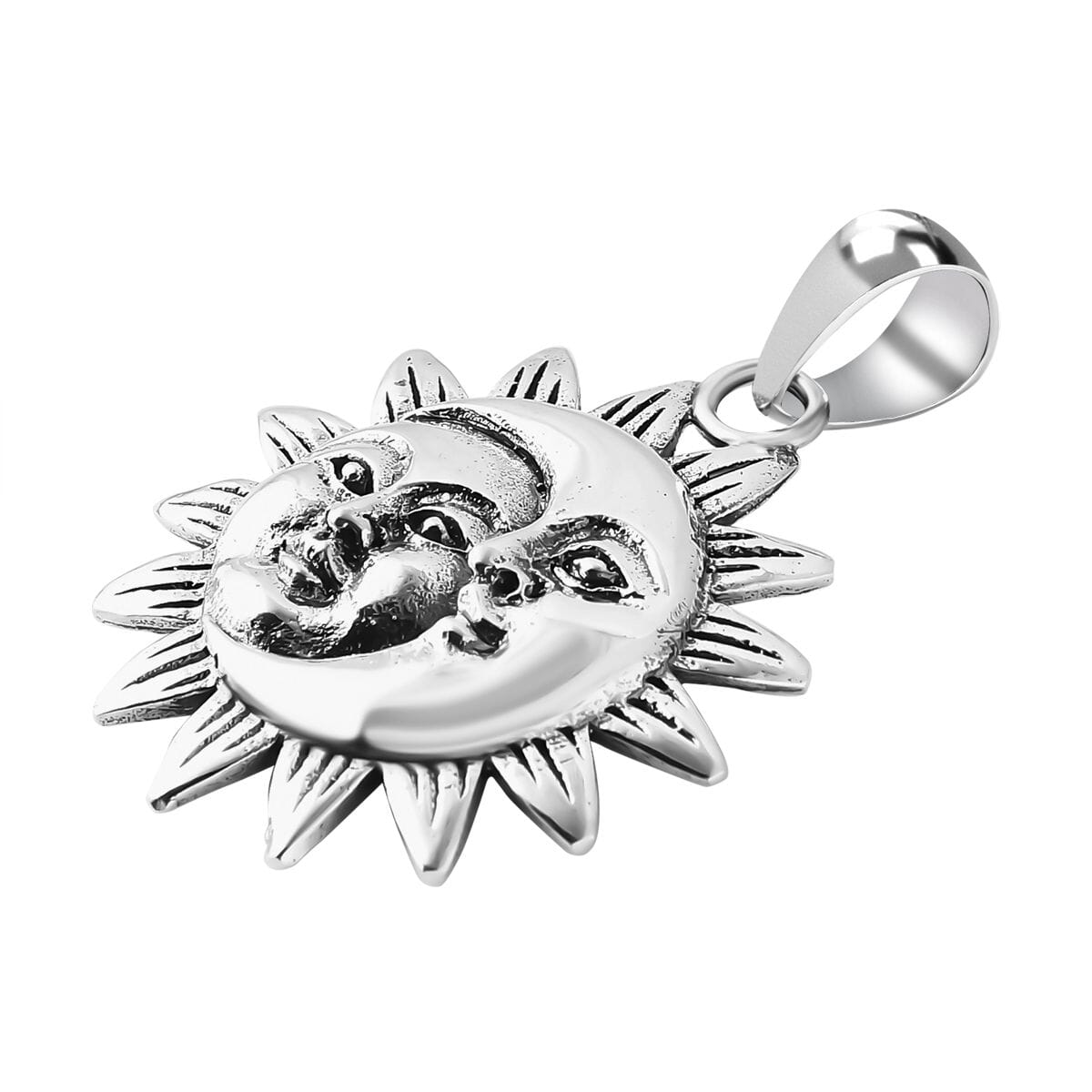 Bali Legacy Sun and Moon Pendant without Chain in Sterling Silver 4.75 Grams image number 3