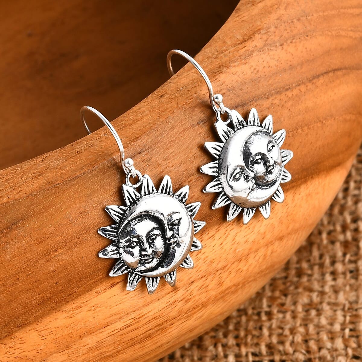 Bali Legacy Sun and Moon Earrings in Sterling Silver 5 Grams image number 1