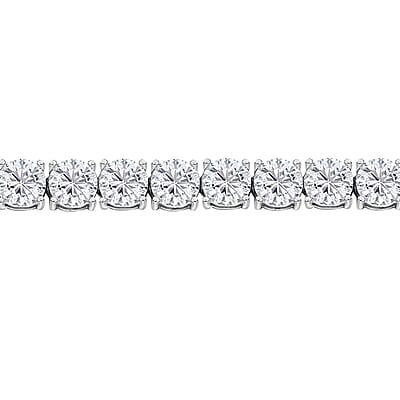 Moissanite 15.10 ctw Tennis Bracelet in Platinum Over Sterling Silver (6.50 In)