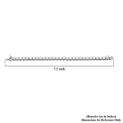 Moissanite 15.10 ctw Tennis Bracelet in Platinum Over Sterling Silver (6.50 In)