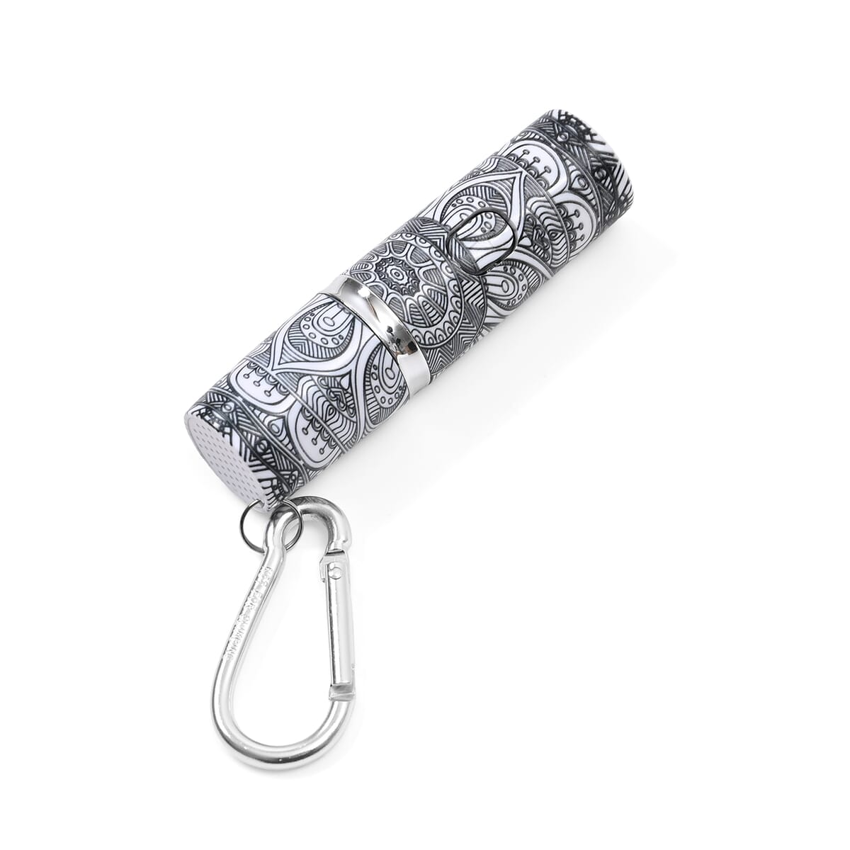 Set of 2 Solid Oval and Tribal Pattern Lipstick Shape Personal Safety Siren Alarm Key Chain image number 1