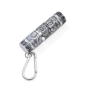 Set of 2 Solid Oval and Tribal Pattern Lipstick Shape Personal Safety Siren Alarm Key Chain