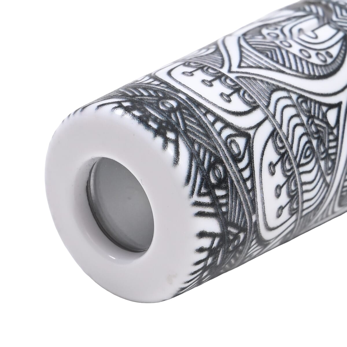 Set of 2 Solid Oval and Tribal Pattern Lipstick Shape Personal Safety Siren Alarm Key Chain image number 2