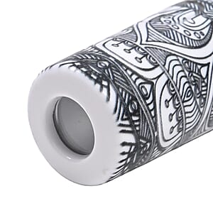 Set of 2 Solid Oval and Tribal Pattern Lipstick Shape Personal Safety Siren Alarm Key Chain