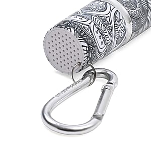 Set of 2 Solid Oval and Tribal Pattern Lipstick Shape Personal Safety Siren Alarm Key Chain