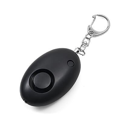 Set of 2 Solid Oval and Tribal Pattern Lipstick Shape Personal Safety Siren Alarm Key Chain