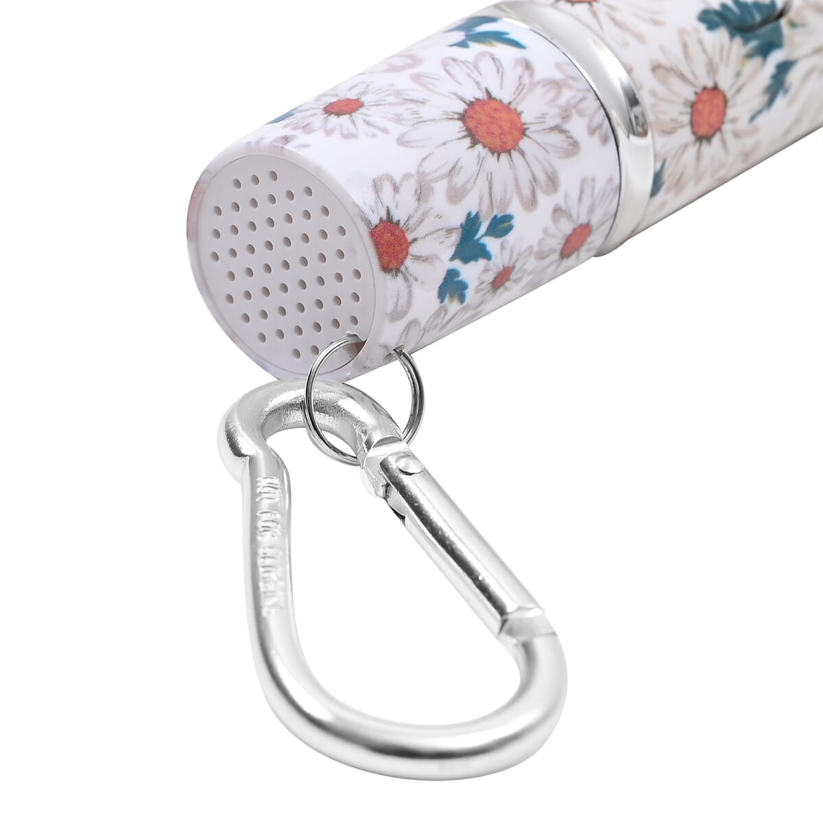 Set of 2 Solid Oval and Daisy Pattern Lipstick Shape Personal Safety Siren Alarm Key Chain image number 3