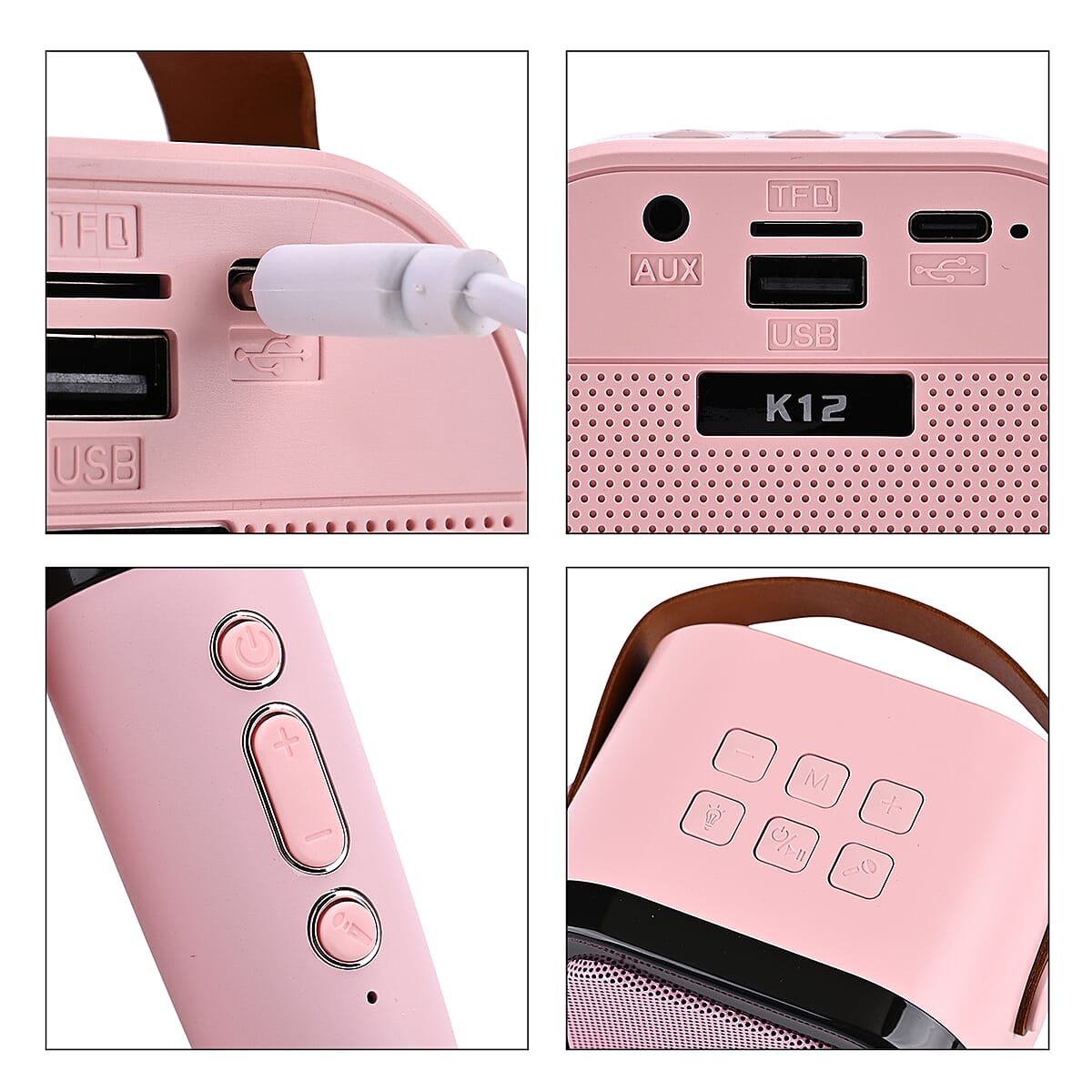 3pcs Wireless Karaoke Speaker with colorful LED lights and 2pc Microphone image number 2