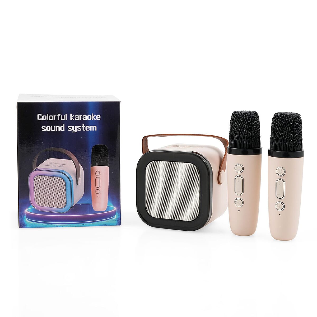 TLV 3pcs Wireless Karaoke Speaker with colorful LED lights and 2pc Microphone image number 5