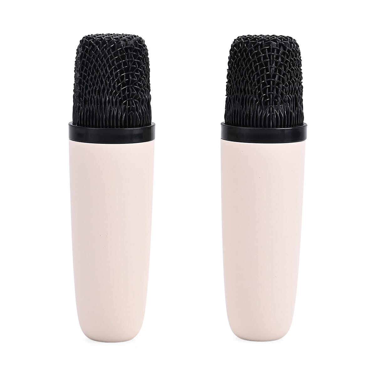 3pcs Bluetooth Karaoke Speaker with Colorful LED lights and 2pc Wireless Microphone - Beige image number 7