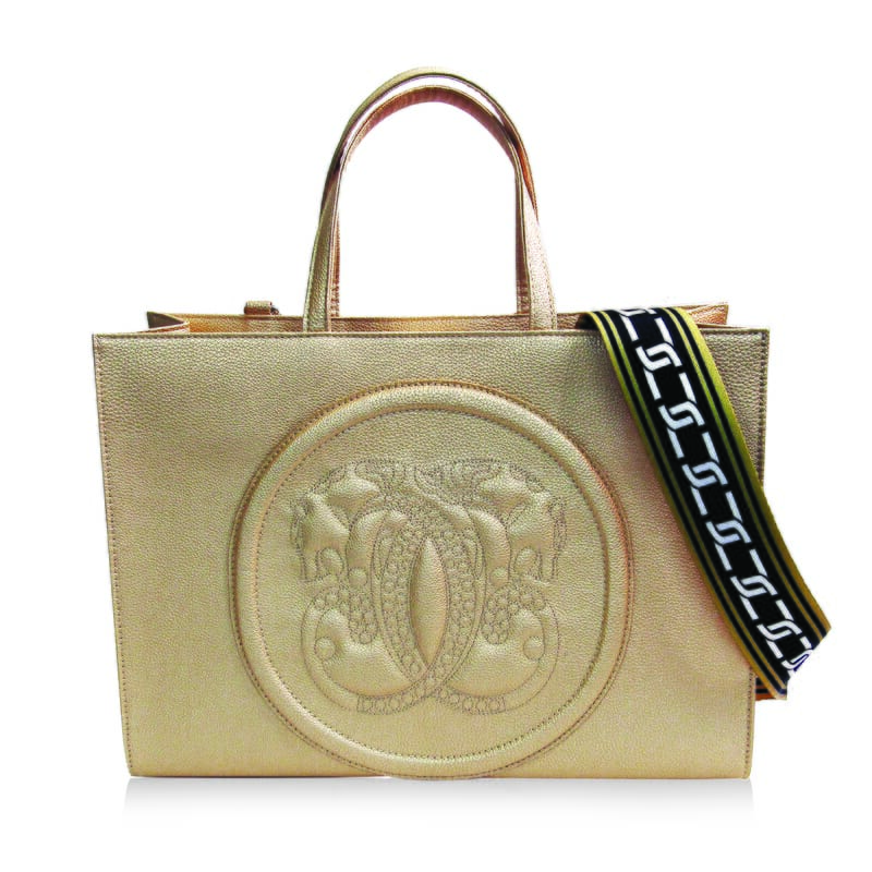 Global Generations Borsa Black Vegan Leather Tote with Shoulder Strap