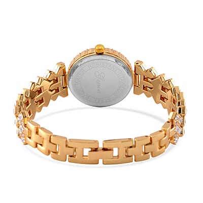 Genoa Austrian Crystal Miyota Japanese Movement Watch in Goldtone