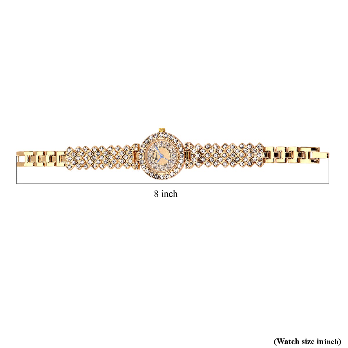 Genoa Austrian Crystal Miyota Japanese Movement Watch in Silvertone image number 7