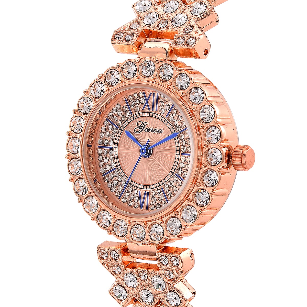 Genoa Austrian Crystal Miyota Japanese Movement Watch in Rosetone image number 3