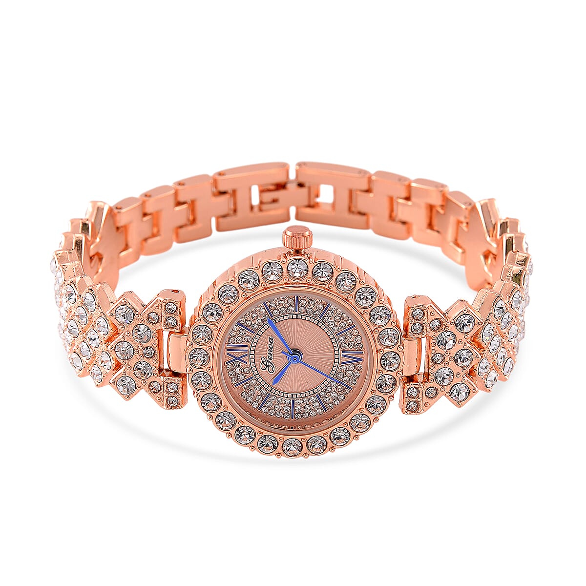 Genoa Austrian Crystal Miyota Japanese Movement Watch in Rosetone image number 4