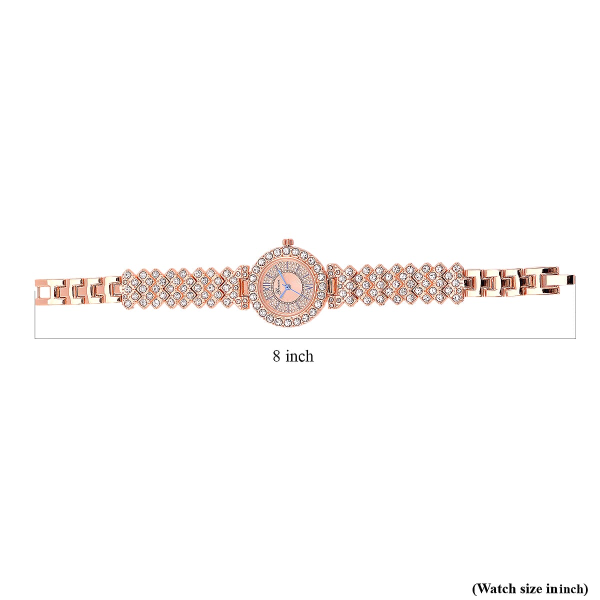 Genoa Austrian Crystal Miyota Japanese Movement Watch in Rosetone image number 7