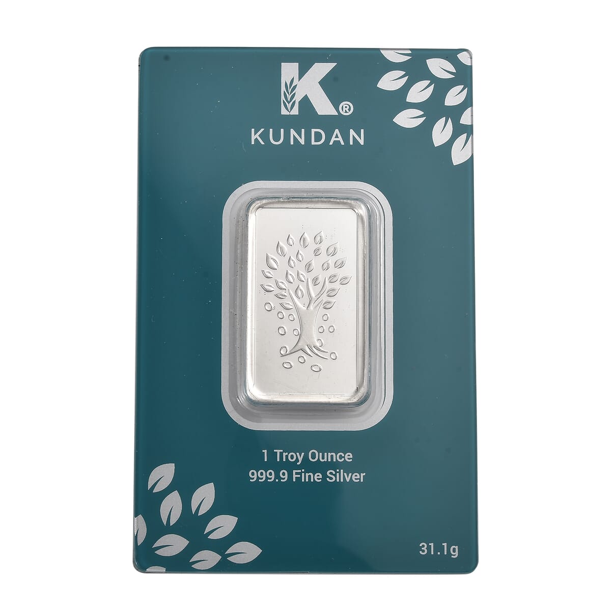 Kundan 999.9 Fine Silver One Troy Ounce Bullion Bar 31.10 Grams image number 0