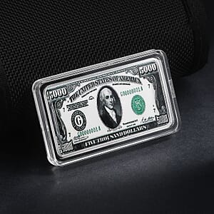  999.9 Fine Silver One Troy Ounce Bullion Currency Bar 31.1 Grams