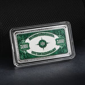  999.9 Fine Silver One Troy Ounce Bullion Currency Bar 31.1 Grams