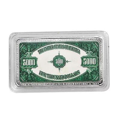 999.9 Fine Silver One Troy Ounce Bullion Currency Bar 31.1 Grams