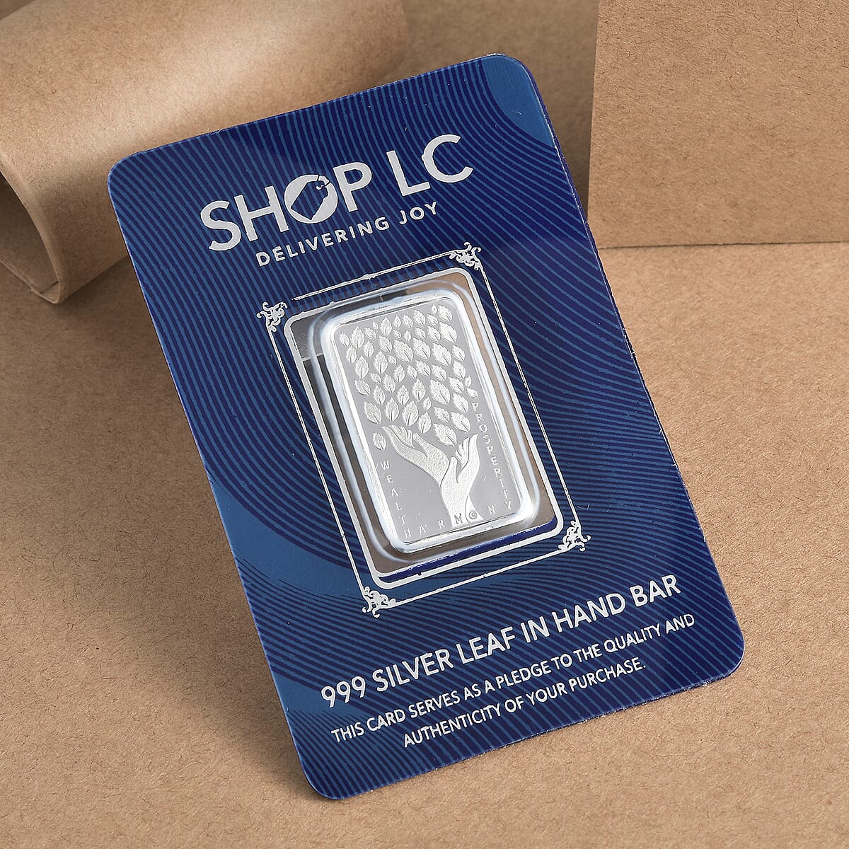 999.9 Fine Silver Leaf in Hand Bar 5 Grams image number 1