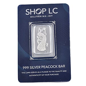 Doorbuster 999.9 Fine Silver Peacock Bar 5 Grams (Del. in 10-15 Days)