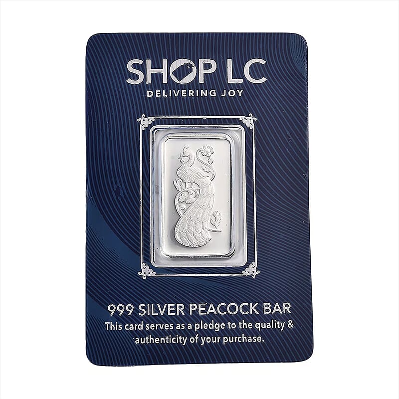 999.9 Fine Silver Peacock Bar 5 Grams