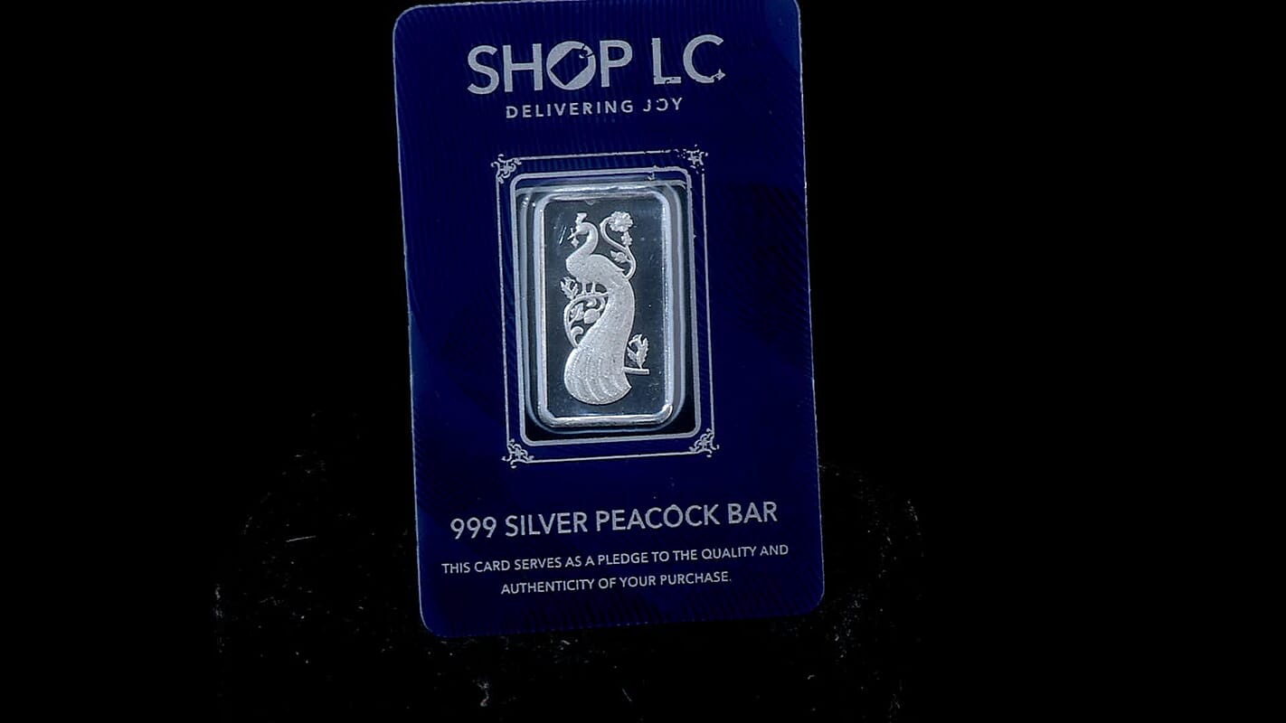 999.9 Fine Silver Peacock Bar 5 Grams (Del. in 10-12 Days)