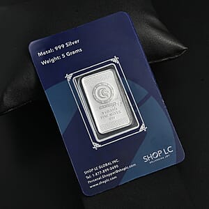  999.9 Fine Silver Peacock Bar 5 Grams (Del. in 10-12 Days)