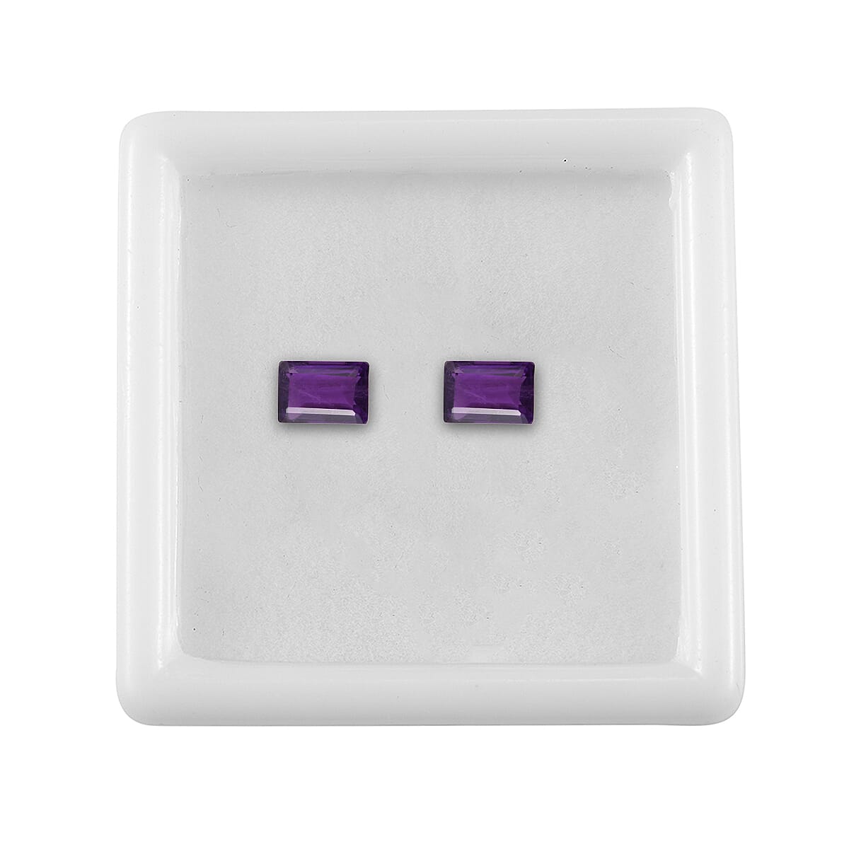 AA African Amethyst Set of 2 (Oct 6x5 mm) 1.01 ctw Loose Gemstone