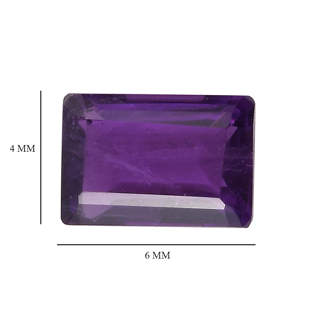 AA African Amethyst Set of 2 (Oct 6x5 mm) 1.01 ctw Loose Gemstone