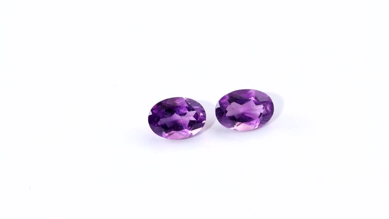 African Amethyst Set of 2 (Ovl 7x5 mm) 1.34 ctw Loose Gemstone