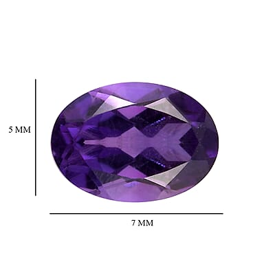 African Amethyst Set of 2 (Ovl 7x5 mm) 1.34 ctw Loose Gemstone