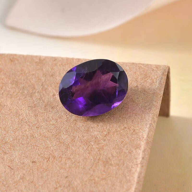 AA African Amethyst (Ovl 9x7 mm) 1.49 ctw Loose Gemstone