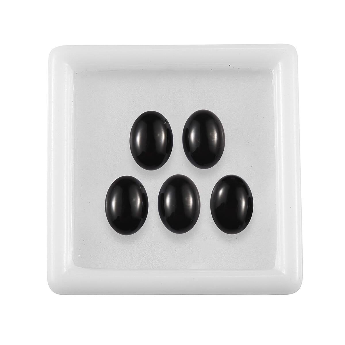 Black Onyx Set of 5 (Ovl 7x5 mm) 4.43 ctw Loose Gemstone image number 3