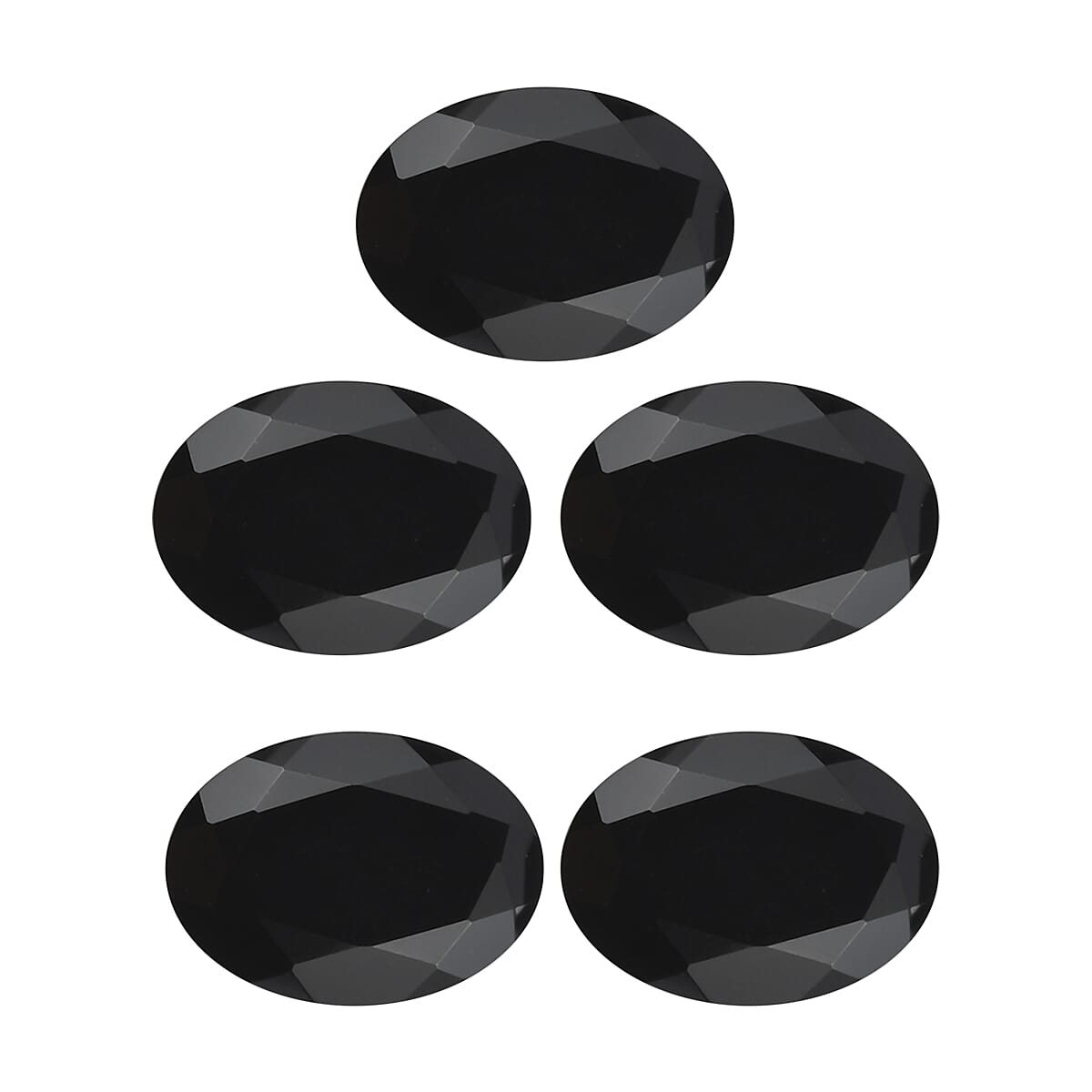 AA Black Onyx Set of 5 (Ovl 7x5 mm) 3.25 ctw Loose Gemstone