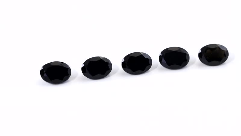 AA Black Onyx Set of 5 (Ovl 7x5 mm) 3.25 ctw Loose Gemstone